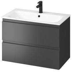 Elegancja i funkcjonalność: Zestaw szafka z umywalką MODUO 80 antracytowy