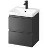 Moduo 50 - Elegancka szafka z umywalką w kolorze antracytowym