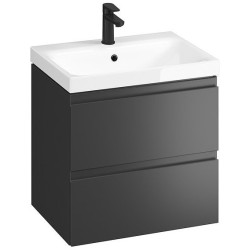 Stylowa szafka z umywalką MODUO 60 w kolorze antracytowym - Nowoczesny design!