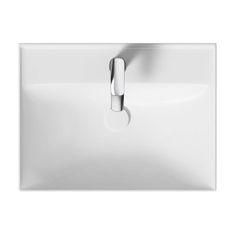 Szafka Łazienkowa LARGA 60 cm z Umywalką, Stylowy Szary Design, Pozłacane Uchwyty