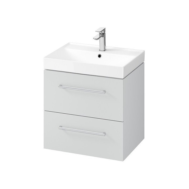 Elegancka Szafka Łazienkowa LARGA 60 z Chromowaną Umywalką