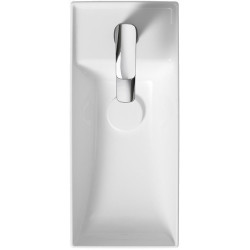 Szafka z umywalką LARGA 50x22 - Elegancja bieli z chromowaną gałką!