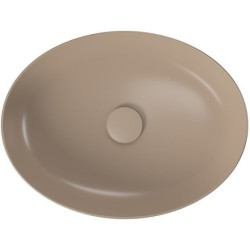 Ekskluzywna umywalka nablatowa Larga Elipsa 50x38 cm w eleganckim brązowym macie