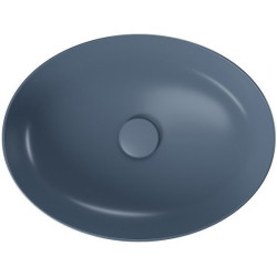 Stylowa Niebieska Umywalka Larga Elipsa 50x38 cm – Matowy Design dla Każdej Łazienki