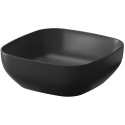 Nowoczesna umywalka nablatowa Larga 38x38 cm, antracyt matowy, z korkiem – styl i elegancja!