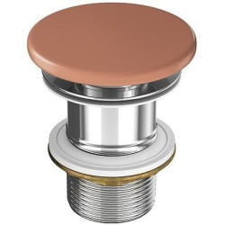 Elegancka umywalka nablatowa Larga 38x38 cm, ceglasty mat z korkiem