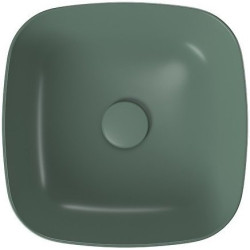 Stylowa Zielona Umywalka Nablatowa Larga 38x38 cm - Elegancja i Nowoczesny Design