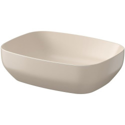 Ekskluzywna Umywalka Larga 50x38 cm Beżowy Mat z Korektorem – Styl i Funkcjonalność!