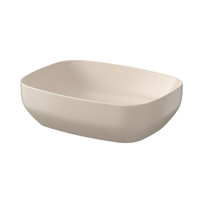 Ekskluzywna Umywalka Larga 50x38 cm Beżowy Mat z Korektorem – Styl i Funkcjonalność!