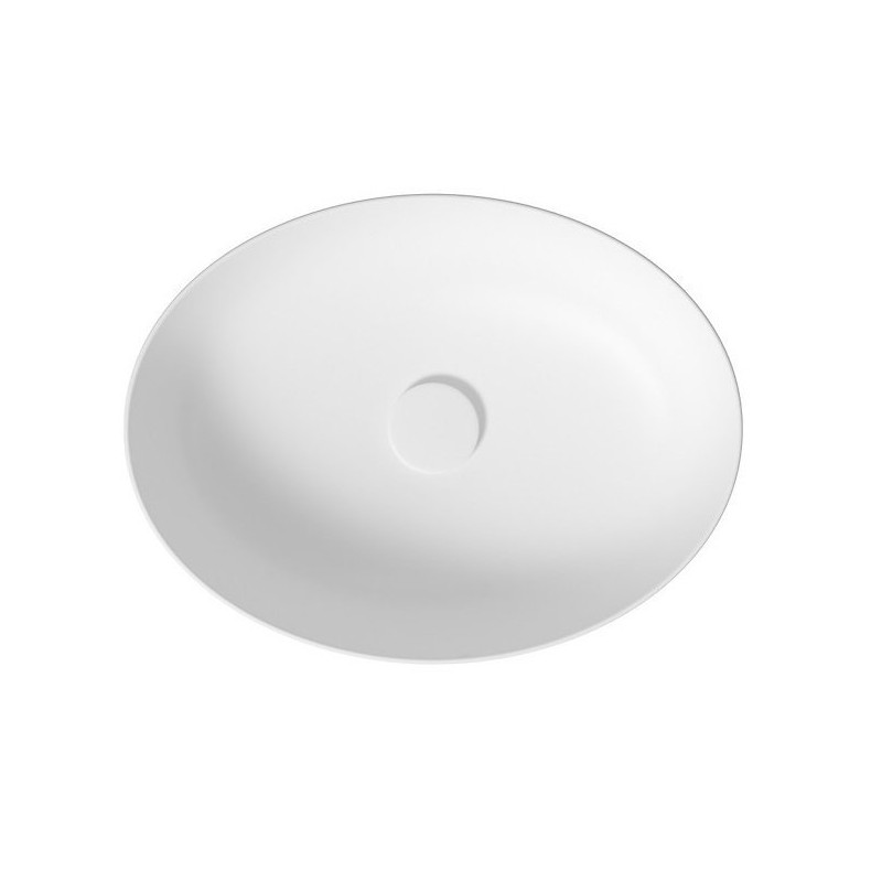 Elegancka umywalka Larga Elipsa 50x38 cm - biel matowa dla nowoczesnych wnętrz