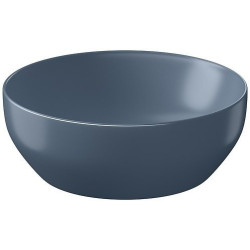 Elegancka Umywalka Nablatowa Larga 40 cm w Matowym Niebieskim Odcieniu