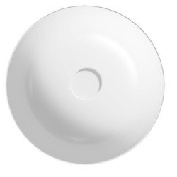 Elegancka umywalka nablatowa Larga 40 cm, biały mat - nowoczesny design!