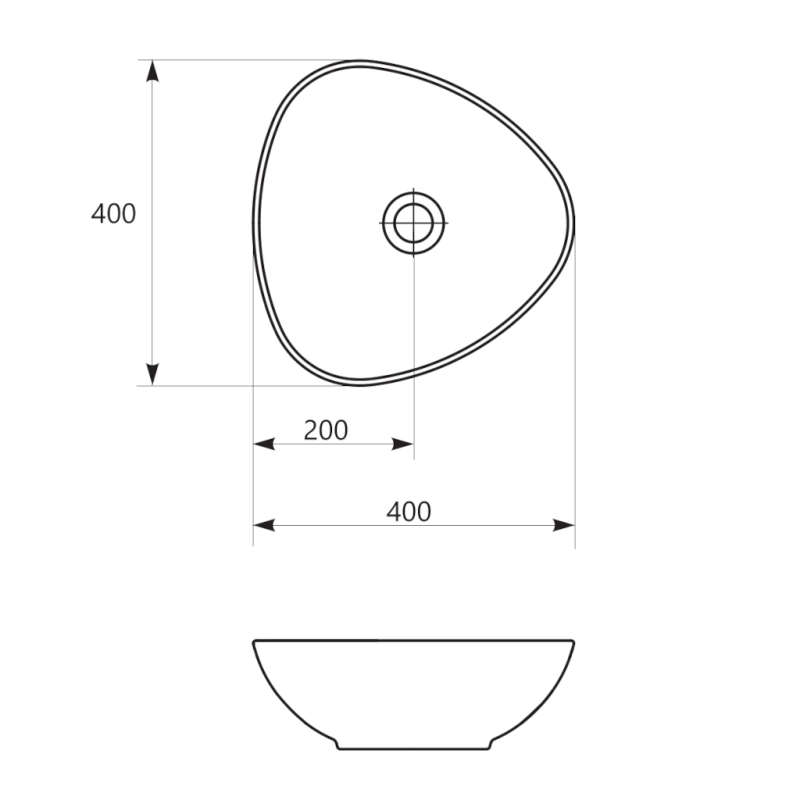 Elegancka umywalka nablatowa CERSANIT SAVIO 40cm - styl i blask w Twojej łazience