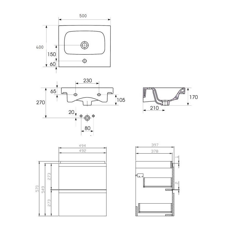 MODUO 50: Elegancka szafka z umywalką - Klasyka i styl w Twojej łazience!