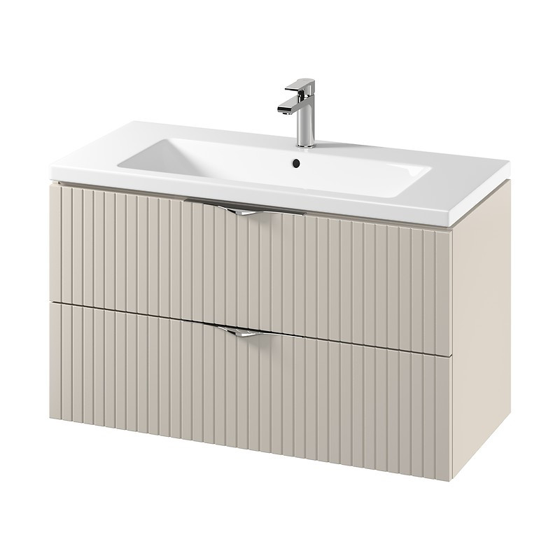 CERSANIT TIRSO - Elegancka szafka z umywalką 100 cm, Kaszmir Matowy, Design DSM - Nowość!