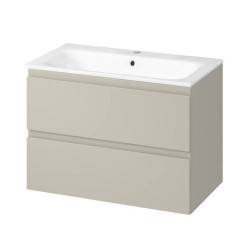 Elegancka Szafka Wisząca z Umywalką Cersanit Moduo 80cm Kaszmir Mat