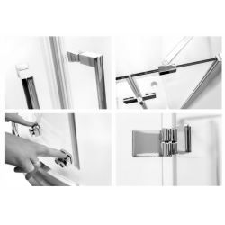 Kabina prysznicowa półokrągła Modern 185 90x90 cm transparent