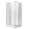 Kabina prysznicowa kwadratowa Modern 165 niska 90x90 cm transparentna