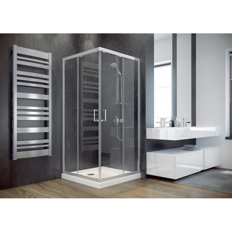 Kabina prysznicowa kwadratowa Modern 185 90x90 cm transparentna