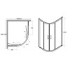 Kabina prysznicowa asymetryczna Modern 185 100x80 cm transparentna