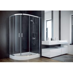 Kabina prysznicowa asymetryczna Modern 185 120x90 cm transparentna