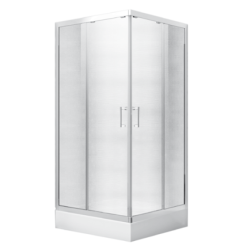 Kabina prysznicowa kwadratowa Modern 165 niska 80x80 cm transparentna