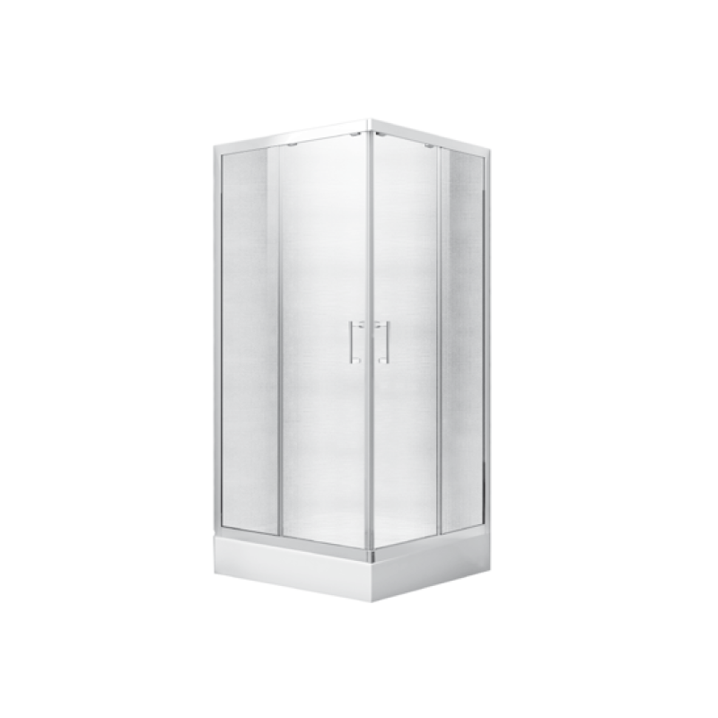 Kabina prysznicowa kwadratowa Modern 165 niska 80x80 cm transparentna