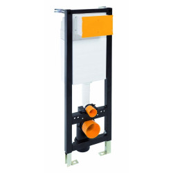 Stylowy Zestaw WC Super Slim z Toaletą Rimless i Stelażem Eco Box - Czarny Design