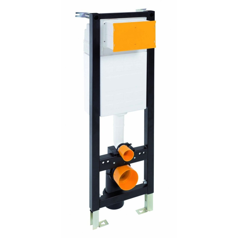 Stylowy Zestaw WC Super Slim z Toaletą Rimless i Stelażem Eco Box - Czarny Design