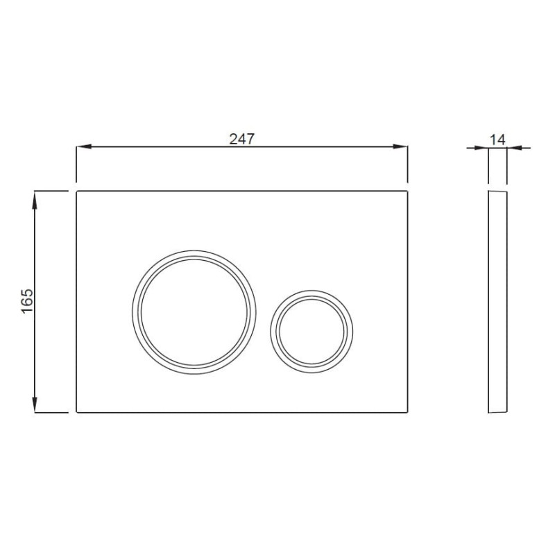 LIV/SCHWAB  przycisk spłukujący Vela czarny matowy