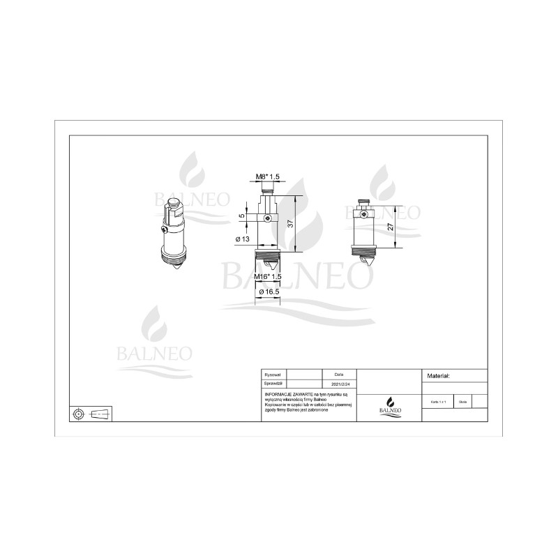 Mechanizm korka Klik-Klak dla serii D (Special)