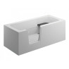 Ergonomiczna wanna z drzwiczkami Vovo 140x70 cm dla seniorów i niepełnosprawnych - Polimat