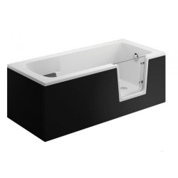 Wanna akrylowa Polimat Avo 170x75 cm z drzwiczkami czarna obudowa