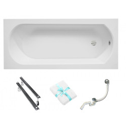 Besco Intrica 160x70 akrylowa w zestawie z nogami i syfonem