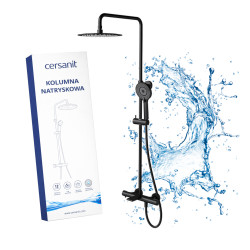 Cersanit Virgo Kolumna Natryskowa z Wylewką - Czarne