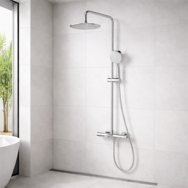 Cersanit Virgo Kolumna Natryskowa z Wylewką - Chrom