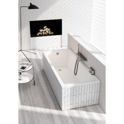 wanna akrylowa Stabilsound Plus® Milos 150x70x57 cm, prostokątna ze stelażem