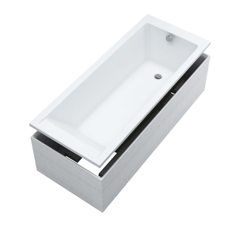 wanna akrylowa Stabilsound Plus® Milos SET 150x70x57 cm, prostokątna z nośnikiem