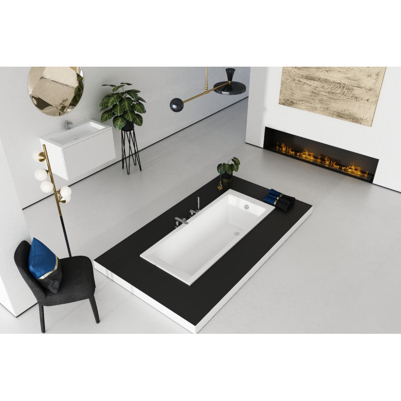 wanna akrylowa Stabilsound Plus® Milos SET 160x70x57 cm, prostokątna z nośnikiem