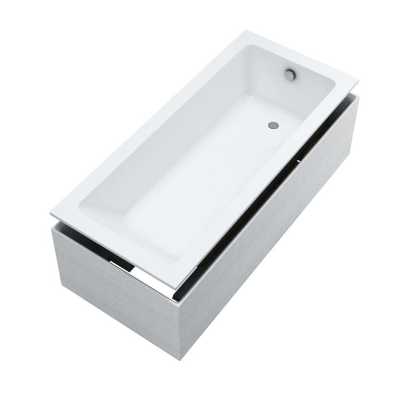 wanna akrylowa Stabilsound Plus® Fair SET 160x75x57 cm, prostokątna z nośnikiem