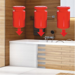 wanna akrylowa Stabilsound Plus® Fair SET 160x75x57 cm, prostokątna z nośnikiem