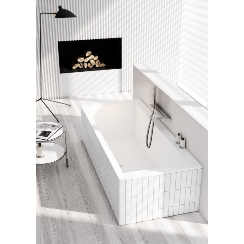 Wanna prostokątna do zabudowy Schedline VELLA SLIM 180x80 ze stelażem