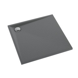 Schedline Brodzik kompozytowy Stabilsound Plus® Libra Anthracite Stone 90x90x3 cm, kwadratowy, Gwarancja 15 lat