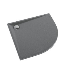 Schedline Brodzik kompozytowy Stabilsound Plus® Libra Anthracite Stone 90x90x3 cm R55, półokrągły, Gwarancja 15 lat