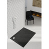 Schedline Brodzik kompozytowy Stabilsound Plus® Libra Black Stone 80x110x3 cm, prostokątny, Gwarancja 15 lat