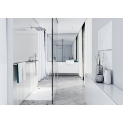 Schedline Brodzik kompozytowy Stabilsound Plus® Estima 80x140x4,5 cm, prostokątny z odpływem w narożniku, Gwarancja 15 lat