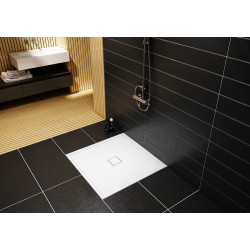 Schedline Brodzik kompozytowy Stabilsound Plus® Erida 90x90x5 cm, kwadratowy, Gwarancja 15 lat