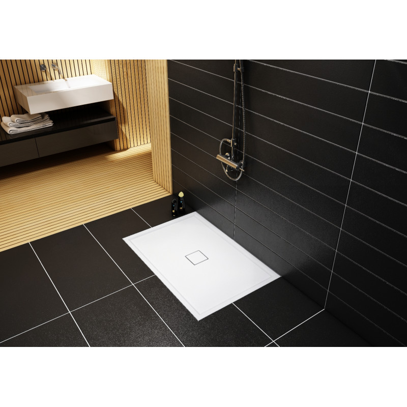 Schedline Brodzik kompozytowy Stabilsound Plus® Erida 100x100x5 cm R55, półokrągły, Gwarancja 15 lat