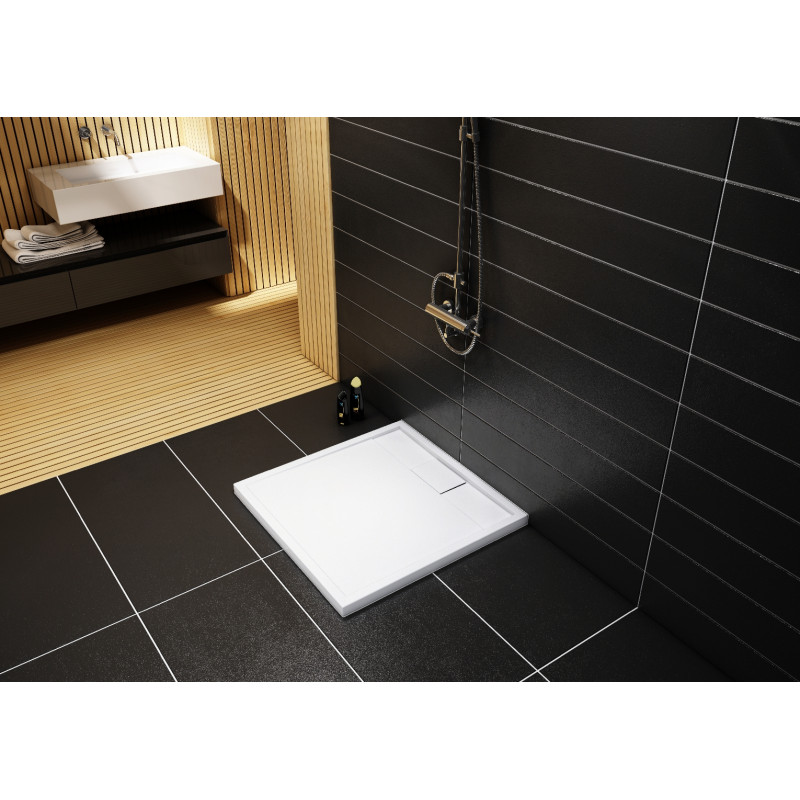 Schedline Brodzik kompozytowy Stabilsound Plus® Charis 90x90x5 cm, kwadratowy, Gwarancja 15 lat