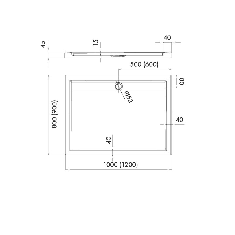 Schedline Brodzik kompozytowy Stabilsound Plus® Estra 80x100x4,5 cm, prostokątny, Gwarancja 15 lat